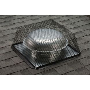30" x 30" x 12" Black Galvanized Steel Roof Vent Guard